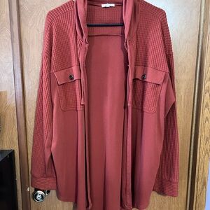 Maurices Brick Red Knit Cardigan
